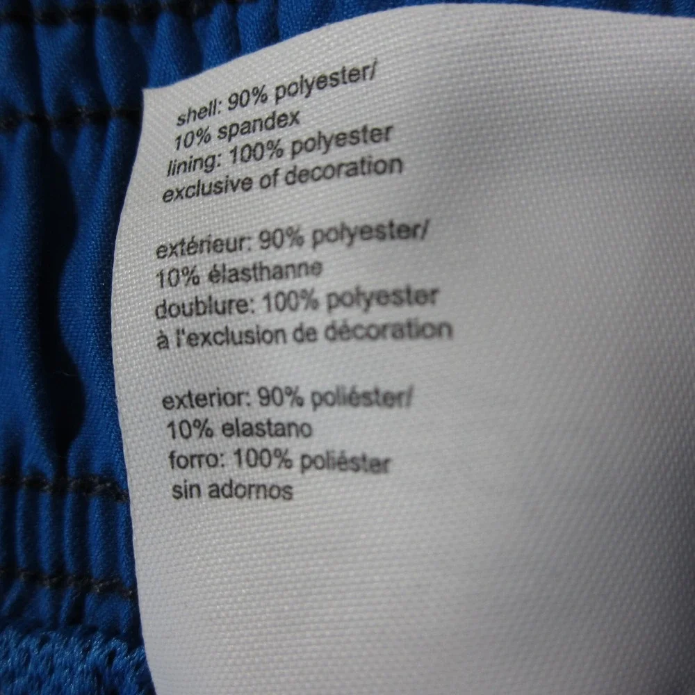 Speedo Swim Shorts Mens L Blue Mesh Lined‎ Lightweight Drawstring Trunks Pocket